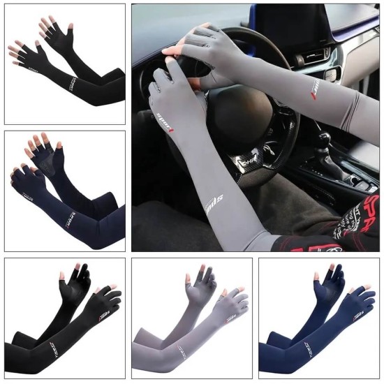 Men Women Arm Sleeves Gloves For Running Cycling Fashion Elastic Protection UV Protection Sunshade