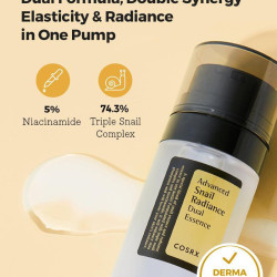 Cosrx advanced snail radiance dual essence (80ml)