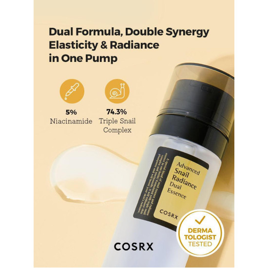 Cosrx advanced snail radiance dual essence (80ml)