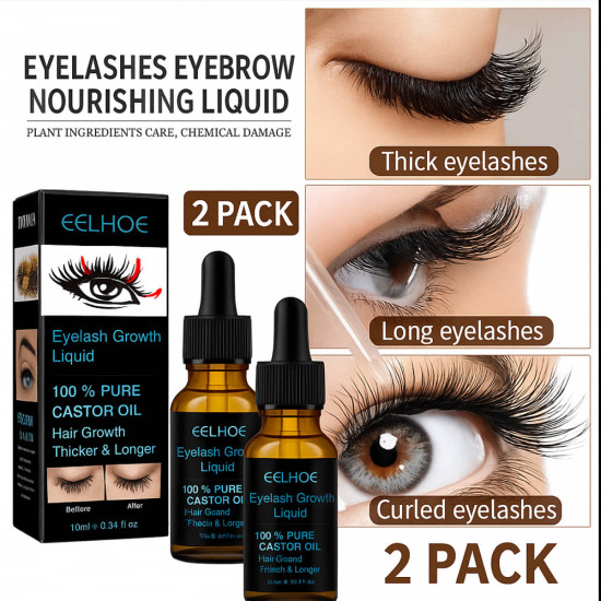  7 Days Eyelash Growth Serum for Thicker Lashes & Eyebrow Lift  (2 Pcs )