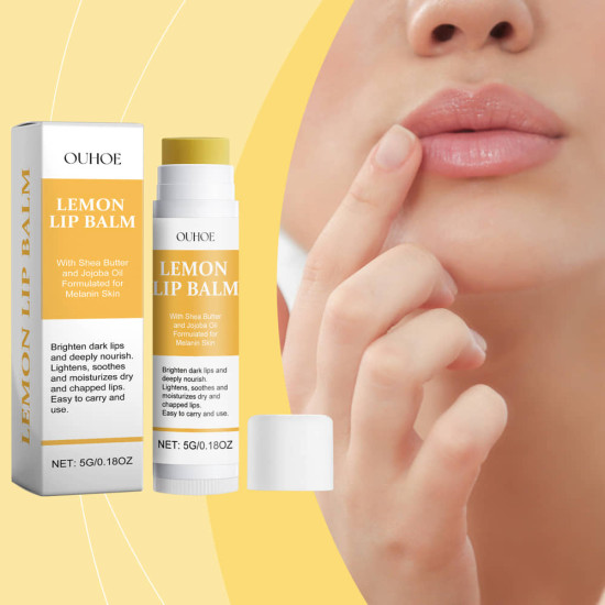 OUHOE lemon ginger lip balm lemon moisturizing moisturizing care anti-drying and cracking nourishing lip balm