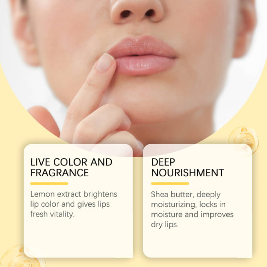 OUHOE lemon ginger lip balm lemon moisturizing moisturizing care anti-drying and cracking nourishing lip balm